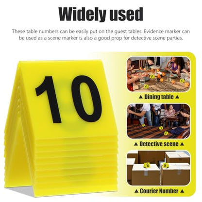 Tofficu Reusable Acrylic Number Markers Double-Sided Table Number Signs 1-10 for Restaurant Banquets Game Supplies and Event Seating