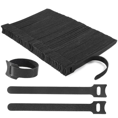 Nettbe Reusable Cable Ties, 210 PCS 8 Inches Adjustable Cord Straps Wire Organizer Cord Wrap and Hook Loop Cable Management - size: 8inches-210PCS
