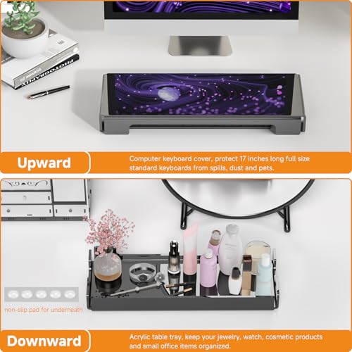 BEEGO Mechanical Computer Keyboard Cover - Black Acrylic Keyboard Cover Keyboard Dust Cover Mechanical Keyboard Cover Full Size Keyboard Protector - color: Black, size: 1 PCS