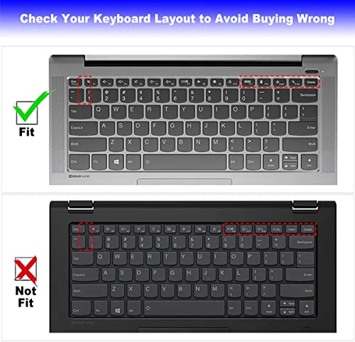 Keyboard Cover for 14" Lenovo Ideapad Silm 7 7i 14, Ideapad Silm 7 7i Pro 14", Lenovo Flex 5 14", Ideapad 5 14", IdeaPad Flex 5 5i 14, ThinkBook 14 14s G2 G3 Keyboard Cover - color: GPurlple