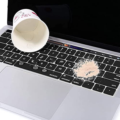MOSISO Keyboard Cover Compatible with MacBook Pro with Touch Bar 13 and 15 inch 2019 2018 2017 2016 (Model: A2159, A1989, A1990, A1706, A1707), Silicone Skin Protector, Black