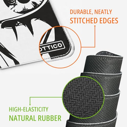 XL Anime Mouse Pad, Black and White Manga Eyes Desk Mat 31.5x15.7 in – Large Aesthetic Gaming Desk Pad with Non-Slip Rubber Base, Stitched Edges & Waterproof Cloth Surface - color: Anime, size: 31.5L x 15.7W inches