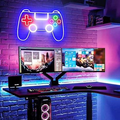 Gamepad Neon Sign - Dimmable USB Powered LED Light for Game Room/Teen Boy Bedroom Decor, Birthday Christmas Gift for Gamers - style: GamePad