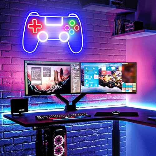 Gaming Neon Sign, led Neon Signs Dimmable by USB powered for Gaming Room Decor - Gaming Neon Sign for Teen Boys Room Decor - Best Gamer Gifts for Teenage Boys, Kids - style: GamePad01
