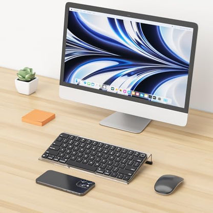 Richboom Computer Keyboard Stand for Desktop, 11.8" Tiny Clear Acrylic Keyboard Riser 78 Keys Compact Keyboard Lift for Desk Ergonomic Short Keyboard Holder Tray with Black and Pink Silicone Strip - color: Clear w/ Black Silicone Strip