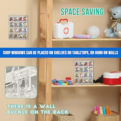 2 Pack Acrylic Display Case for Funko Bitty Pop, 4-Tiered Clear Wall Mounted or Desktop Dustproof Mini Collectible Toys Figures Display Shelf Case - color: 2pcs