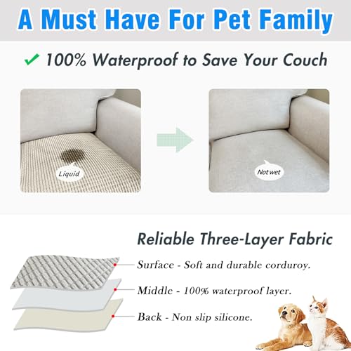 Couch Arm Covers, Sofa Arm Covers, Waterproof Armrest Cover for Sofa, Armchair, Loveseat, Headrest Cover, Non-Slip Recliner Arm Cover, Arm Chair Covers Set of 2 (Taupe, 19"×19") - color: Taupe, size: 19" x 19" - 2 pcs