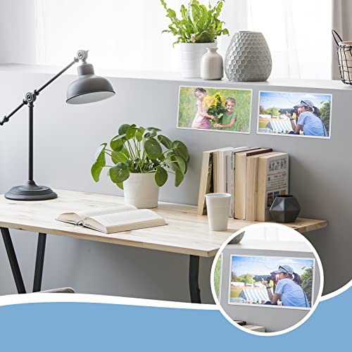 Outus 100 Pcs 4.1 x 2.5 Inch Clear Self Adhesive Pockets - Bin Labels for Storage Bins, Pocket Label Sleeves, Plastic Index Card Holder with Top Open for Organizing Bins Box Drawer - size: 4.1 x 2.5 Inch