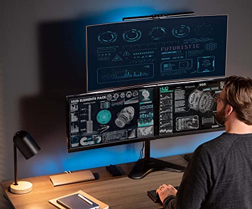 VIVO Triple LCD LED Computer Monitor Desk Stand, Free Standing Heavy Duty Fully Adjustable Mount for 3 Screens up to 30 inches STAND-V003E - size: 13" to 30" screens, style: Freestanding