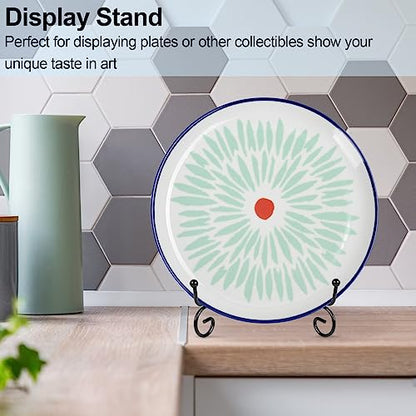 vivinin 4 Pack Plate Stands For Display,Plate Holder 6 '',Picture Frame Stand of Metal,Frame and Artworks,Small Easel for Book,Tabletop Art,Picture,Photo Platter,black (21ZSJ0001)