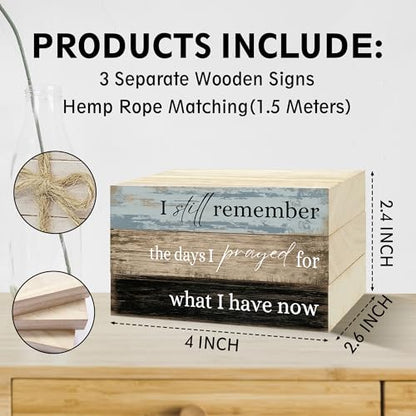 Decorative Books For Home Decor, Coffee Table Faux Wood Book Stack Decor, I Still Remember Modern Stacked Book Decor, Stacked Display Books For Shelf Mantel Nightstand Display, Three Pieces -C(08) - style: I still remember -03
