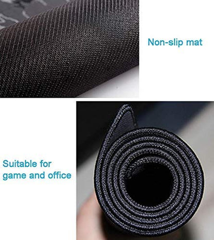 Stitched Edges Large Gaming Mouse Pad,Extended Mousepad with Non-Slip Rubber Base for Laptop Desktop Computer Keyboard Mat - Sunflower