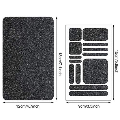 Zonon 4 Pieces Grip Phone Tape Sticker Anti Slip Rubber Textured Phone Tape Adhesive Traction Grip Decal Stickers for Tablet Computer Gaming Cases(Black)