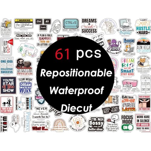 1step2dream Funny Office Stickers Motivational - Decals for Coworkers, Office Workers & Corporate Professionals - Waterproof Vinyl Laptop, Journal, Phone Decals