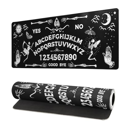 Mysterious Spirit Goth Gaming Mouse Pad 27.6x11.8 Inch Large Desk Mat Black Extended Pads Big Mousepad Non-Slip Rubber Base Keyboard Mat with Stitched Edges for Gaming Laptop Computer PC Desktop - color: Mysterious Spirit Goth