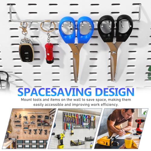 PRETYZOOM 2Pcs Multi-Prong Pegboard Accessories Organizer Kit, Tool Storage Hooks for Workshop Various Tools Home, Garage, Craft Hanger System Organization Wall Attachments
