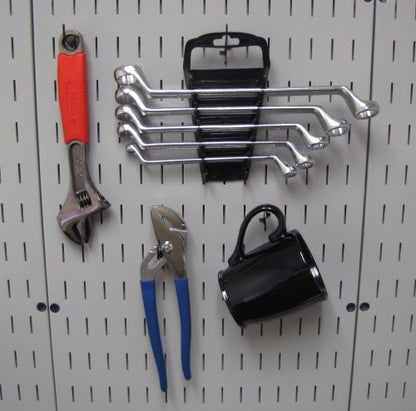 Wall Control Medium 1-7/8in Hook Pack - Slotted Metal Pegboard Hooks Pegboard and Slotted Tool Board - Black - color: Black, size: 4 Count (Pack of 1)