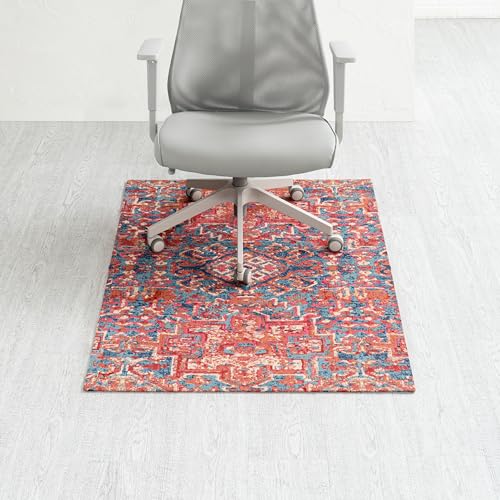Anji Mountain Rug'd Office Chair Mat for Carpet & Hardwood Floor - Jacquard Woven, Anti-Slip Backing, Low Pile, Floor Protector Desk Chair Mat, Office Rugs for Rolling Chairs (Phoenix - 36" x 48") - color: Phoenix, size: 36" x 48"