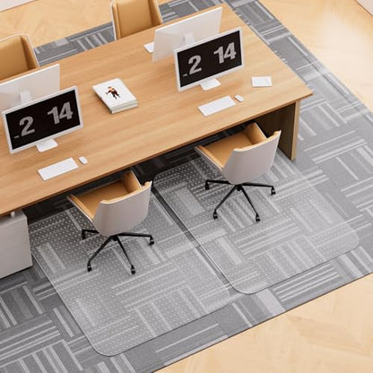 WASJOYE Chair Mat for Carpet, Office Chair Mat for Carpet, Thick Desk Chair Mat with Non-Slip Studded for Home and Office Low Pile Carpet, 48" x 48" Rectangle for Carpet - size: 48" x 48" Rectangle for Carpet