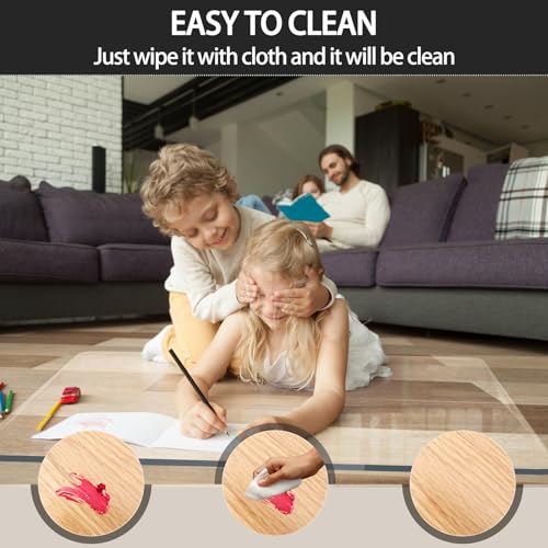 48" x 36" Office Chair Mat for Carpet Heavy Duty Hard Clear Desk Chair Mat Protection Floor Mats Can be Used on Carpet or Hard Floor - size: 36'' x 48'' Rectangle