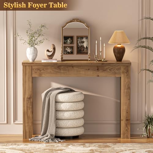 Armocity Console Table, Small Farmhouse Wood Entryway Table, Sofa Tables Narrow Long Behind Couch, Entry Table for Entrance, Hallway, Living Room, 32", Brown Oak - color: Brown Oak, size: 32"