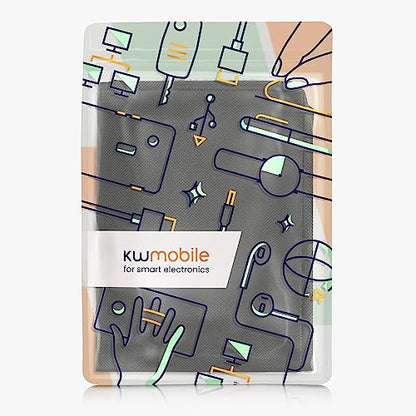 kwmobile Dust Cover Compatible with Epson EcoTank ET-2850 / EcoTank ET-2856 - Printer Case - Fabric Protector Cover - Dark Grey