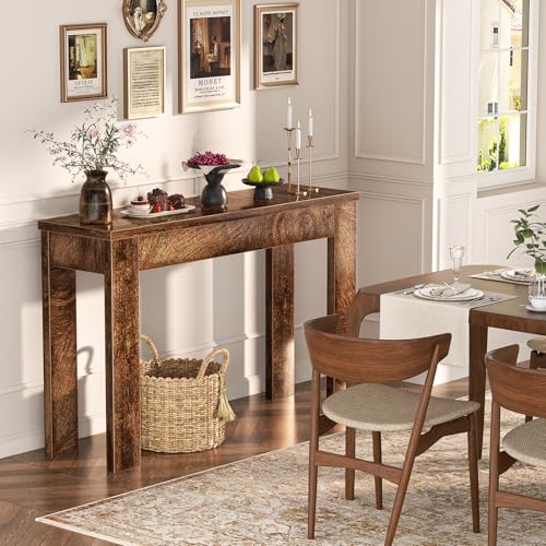 Armocity Console Table, Small Farmhouse Wood Entryway Table, Narrow Sofa Tables Behind Couch, Entry Table for Entrance, Hallway, Living Room, 32", Cracked Oak - color: Cracked Oak, size: 32"