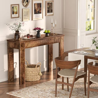 Armocity Console Table, Small Farmhouse Wood Entryway Table, Narrow Sofa Tables Behind Couch, Entry Table for Entrance, Hallway, Living Room, 32", Cracked Oak - color: Cracked Oak, size: 32"