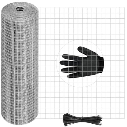 16in x 50Ft Hardware Cloth Hot-Dip Galvanized Welded Wire Mesh - Heavy Duty 3/4inch 23 Gauge Chicken Wire Fencing for Garden, Chicken Coop, Rabbit Cage, Rodent & Predator Protection - size: 16in x 50ft