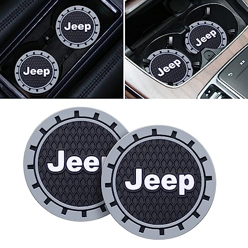 Car Cup Coaster, 2PCS Universal Non-Slip Cup Holders, Compatible with Jeep Series Car Cup Holder Coasters，Car Drink Coaster Holder Accessory, Black - color: Hs33 Black