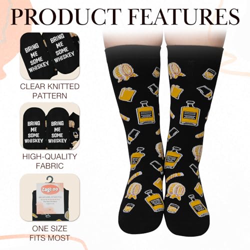 ZAGKOO Funny Socks for Men, Women - Stocking Stuffers for Men - color: Wine Sock