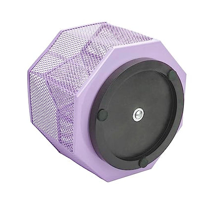 Annova Mesh Desk Organizer Rotate with 5 Compartments Spinning Tidy Candy/Pen Holder Office, Art Supply, Storage, Classroom, Home (Light Purple) - color: Light Purple
