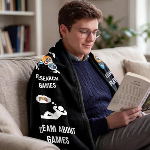Gamer Gifts for Men Boys Girls, Flannel Soft Gaming Blanket, Gaming Equipment Accessories Stuff for Teen Boys Gift - 50" x 60" - color: Gaming