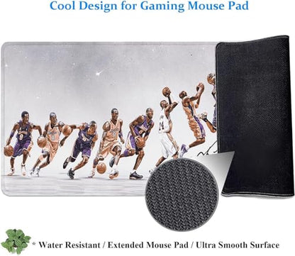 31.5x11.8 Inch Non-Slip Long Extended Large Gaming Mouse Pad with Stitched Edges XL Laptops Keyboard Mouse Mat（KB） - color: KB Move