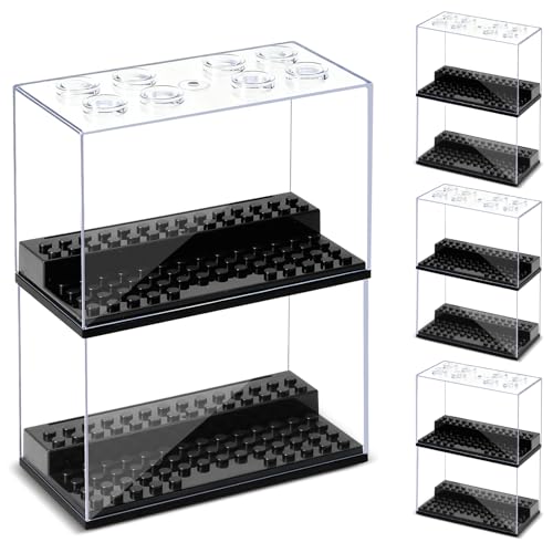 8 Pack Small-Sized Acrylic Display Case, Building Block Display Boxes for Collectibles, Clear Dustproof Storage Box, Suitable for Showcasing Collectibles - size: 8 Pack