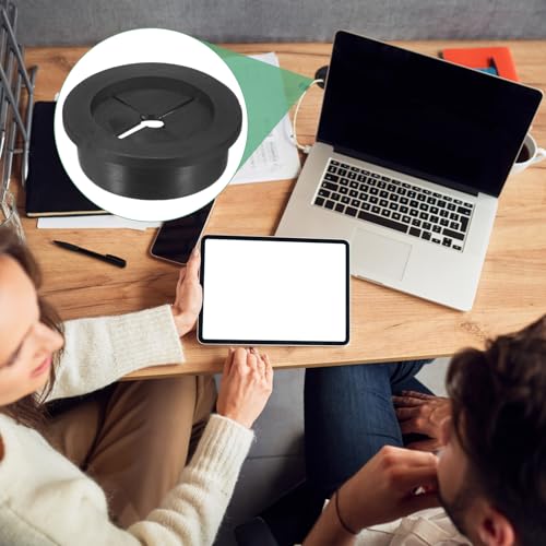 M METERXITY 6-Pack Rubber Grommets for Wiring 35mm Desk Grommet Double-Sided Flexible Cable Cord Grommet Desk Hole Cover for Cables/Wires Through Protection Cable Grommet [Black] - size: 35 mm