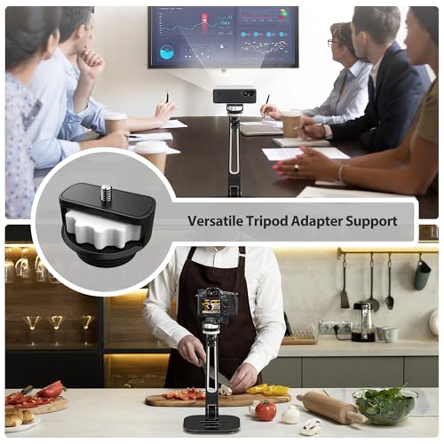 AboveTEK Tablet Stand, Multi-Angle Adjustable iPad Stand Holder, 360° Swivel Tablets Stand Aluminum Desk Mount Fits 4”-11"(Diagonal) iPad/mini/Air/Pro for Business Kiosk Office – Black - color: Black