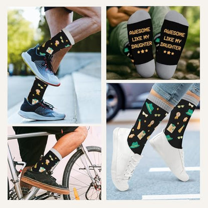 ZAGKOO Funny Socks for Men, Women - Stocking Stuffers for Men - color: Dad 1 Sock