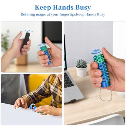 Little Ouchies Pain Stim Fidget Toy, 3D Printed Pocket Spiky Keychain with Clicker Button Spinner Sensory Toys for Anxiety Focus & Stress Reduction Novelty Gifts(L2) - color: L2