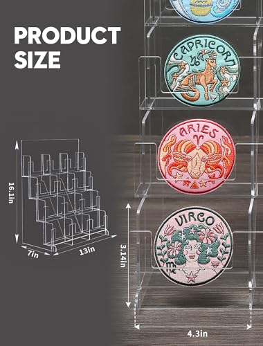 Acrylic Sticker Display Stand, Sticker Holder Display for Vendor Events, Card Rack Display Stand, Portable Display Rack