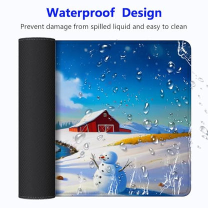 Large Gaming Mouse pad,Four Seasons Scenery Anti Slip Rubber Base Mouse pad, Suitable for Computer, Laptop, Office Desk Accessories - color: Four Seasons Scenery