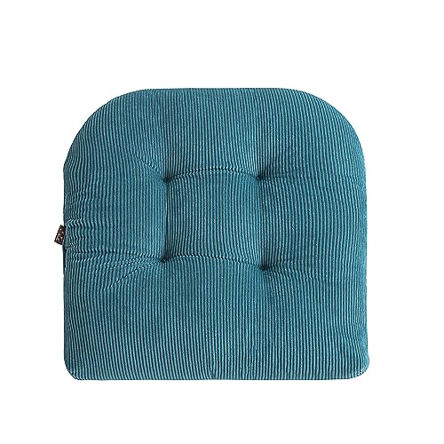 Outdoor Patio Cushion, Rocking Chair Cushion, Tufted Pads, Set of Upper and Lower with Ties Pack of 2 (2 Sets) - Back 20"×17", Seat 17"×17" (Blue) - color: Blue