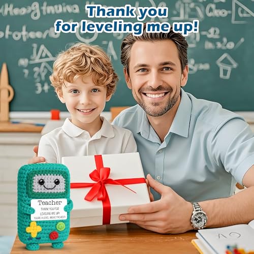 Busy Gaming Life Teacher Appreciation Gifts, Thank You Gift for Teacher 2026, Christmas Birthday Retirement Back to School Teachers Gifts from Student, Positive Handmade Crochet Gift - style: Teacher
