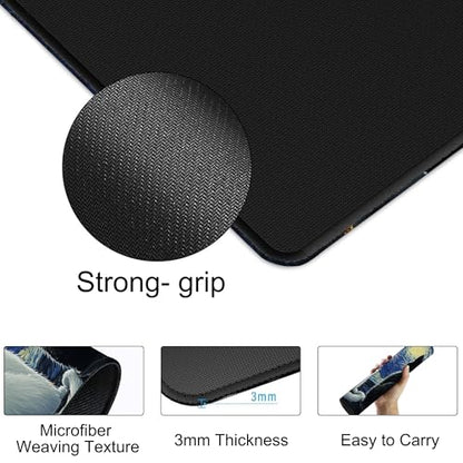 Black Cat and White Cat Look Starry Sky Gaming Mouse Pad with Stitched Edges Non-Slip Rubber Base Mouse Pad for Office,Computer,Keyboard,Laptop and Home Desk,31.5 x 11.8 Inch - color: Black Cat and White Cat Look Starry Sky, size: 11.8*31.5inch