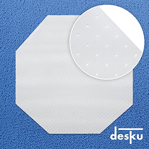 Octagon Gaming Chair Mat, Computer and Office Chair Mat for Carpet, Clear, 46 Inches x 49.5 Inches, Made in The USA