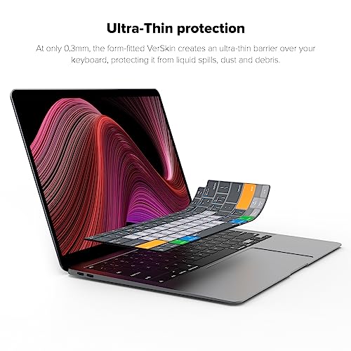 JCPal MacOS Shortcut Guide Keyboard Cover for 2020 MacBook Air 13" (US-Layout) - size: MacBook Air 13” (2020)