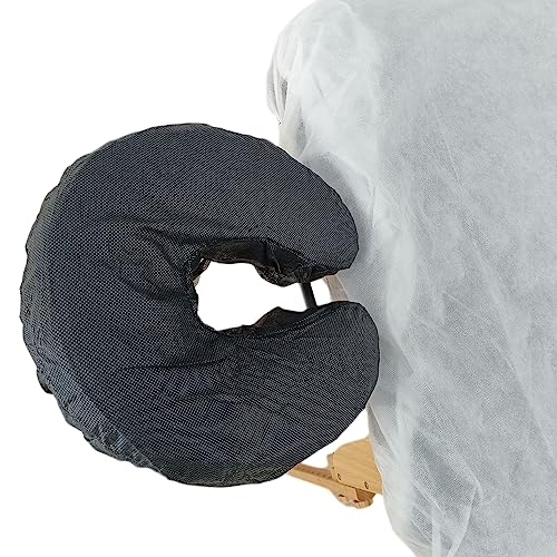 ZMDREAM Pack of 75 Fitted Disposable Massage Headrest Covers Face Rest Cradle Covers Black - color: Black