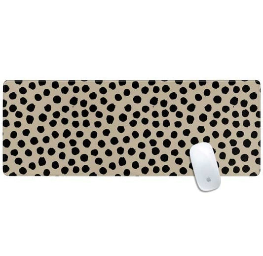 Skinit Large Gaming Mouse Pad - Cheetah Spots Design with Stitched Edges, Waterproof, Non-Slip Rubber Base, Desk Mat for Keyboard & Mouse, 31.5" x 11.8" inches - color: Brown - PTTRNS01, size: 31.5" x 11.8"