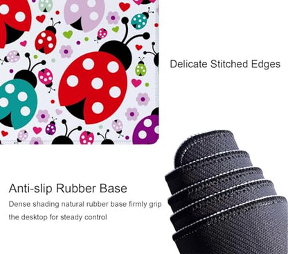 Ladybug Large Gaming Mouse Pad,Mouse Pad Gaming 31.5 x 11.8 in Mouse Mat Desk Pad,Large Desk Mat,Extended Keyboard Mousepad with Non-Slip Base and Stitched Edge for Desk Home Office - color: Ladybug
