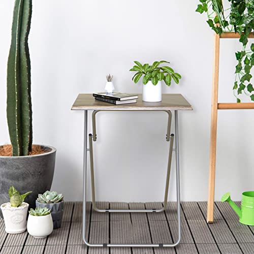 Garden 4 you TV Tray Table TV Dinner Tray with Sturdy MDF Set of 2,Eating Trays for Living Room with No Assembly Required,Small Folding Side Table 15 x 18.9 x 26in (3D,2PCS) - color: 3d, size: 2pcs